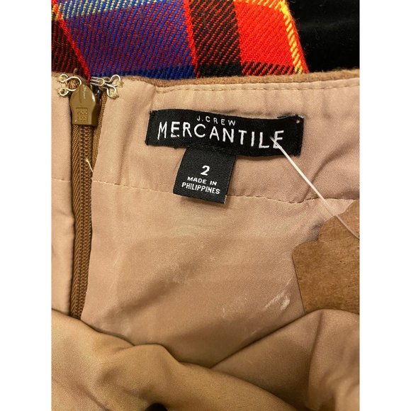 J. Crew Brown Diagonal Ruffle Accent Mini Skirt (S-2) - Picture 4 of 8